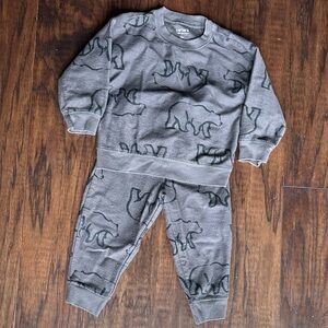 Carter's Gray Bear Print 2 piece set